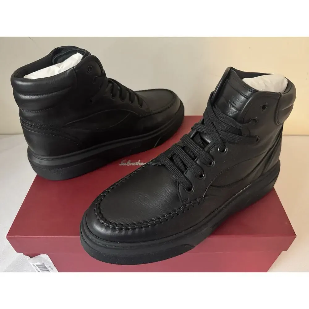 NIB Salvatore Ferragamo ‘Cassina’ Lace-Up Boot High-Top Sneakers Size 12 $995.00